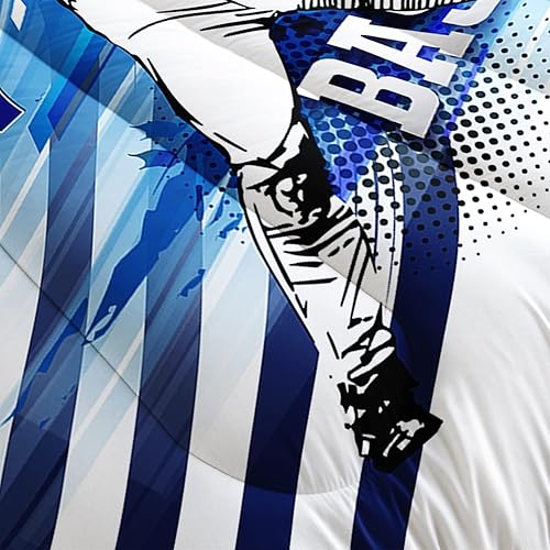 Miniatura 3 de AILONEN Juego de edredón de béisbol tamaño individual, juego de ropa de cama de campeón de la liga de atletas de béisbol, juego de edredón de estilo