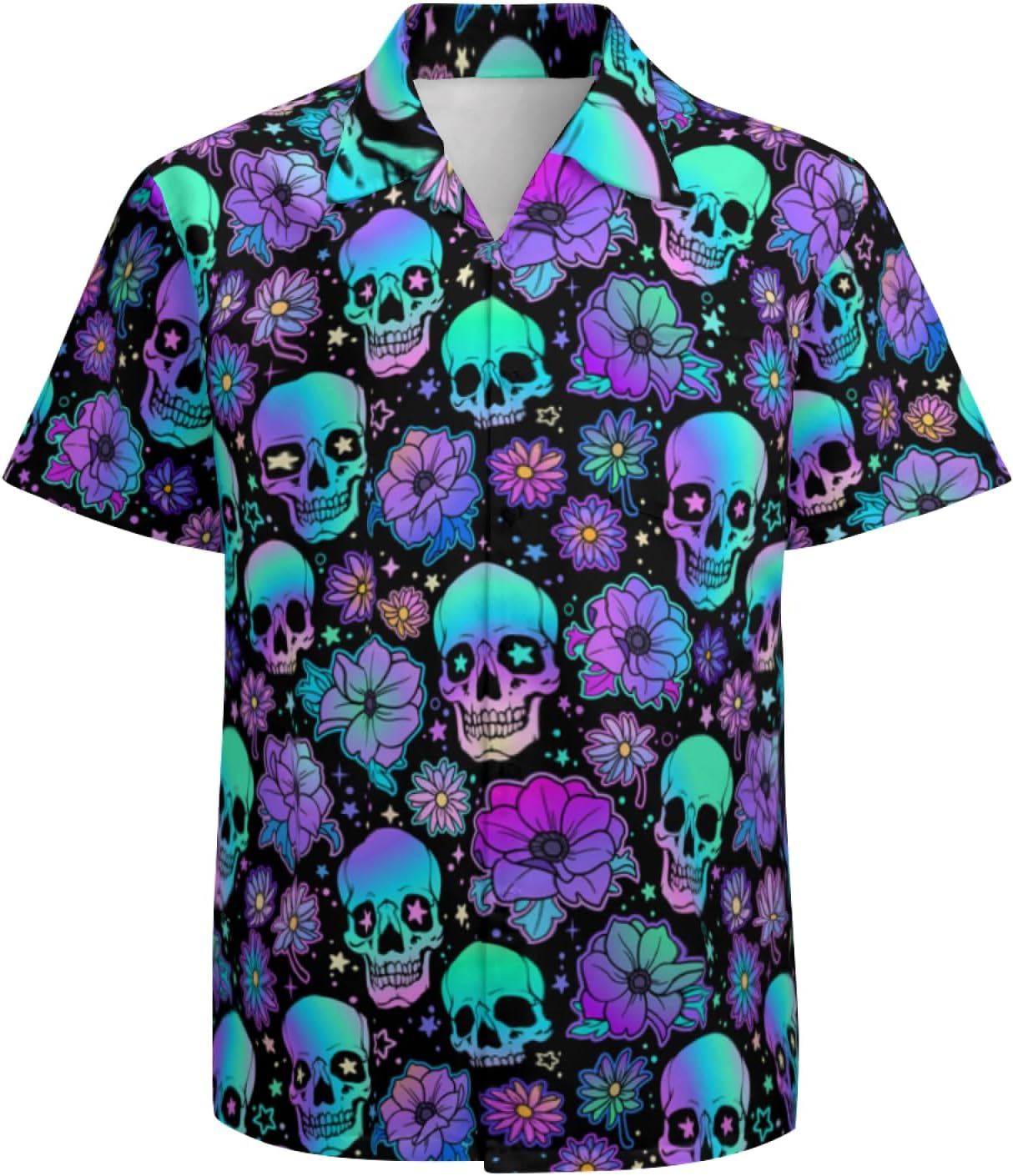 Mens Hawaiian Shirts Short Sleeve Button Up Beach Shirts