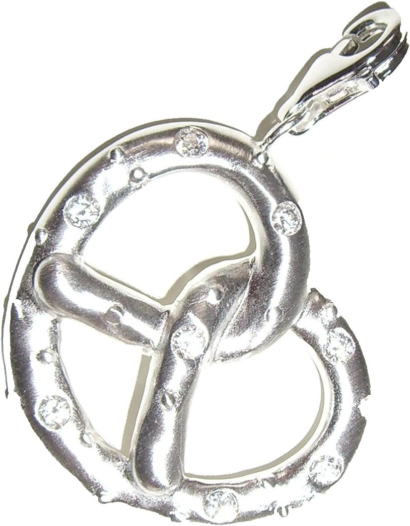 Clotiry 5x Brezel Anhänger Edelstahl - Süße Brot Charms Für Schmuck DIY