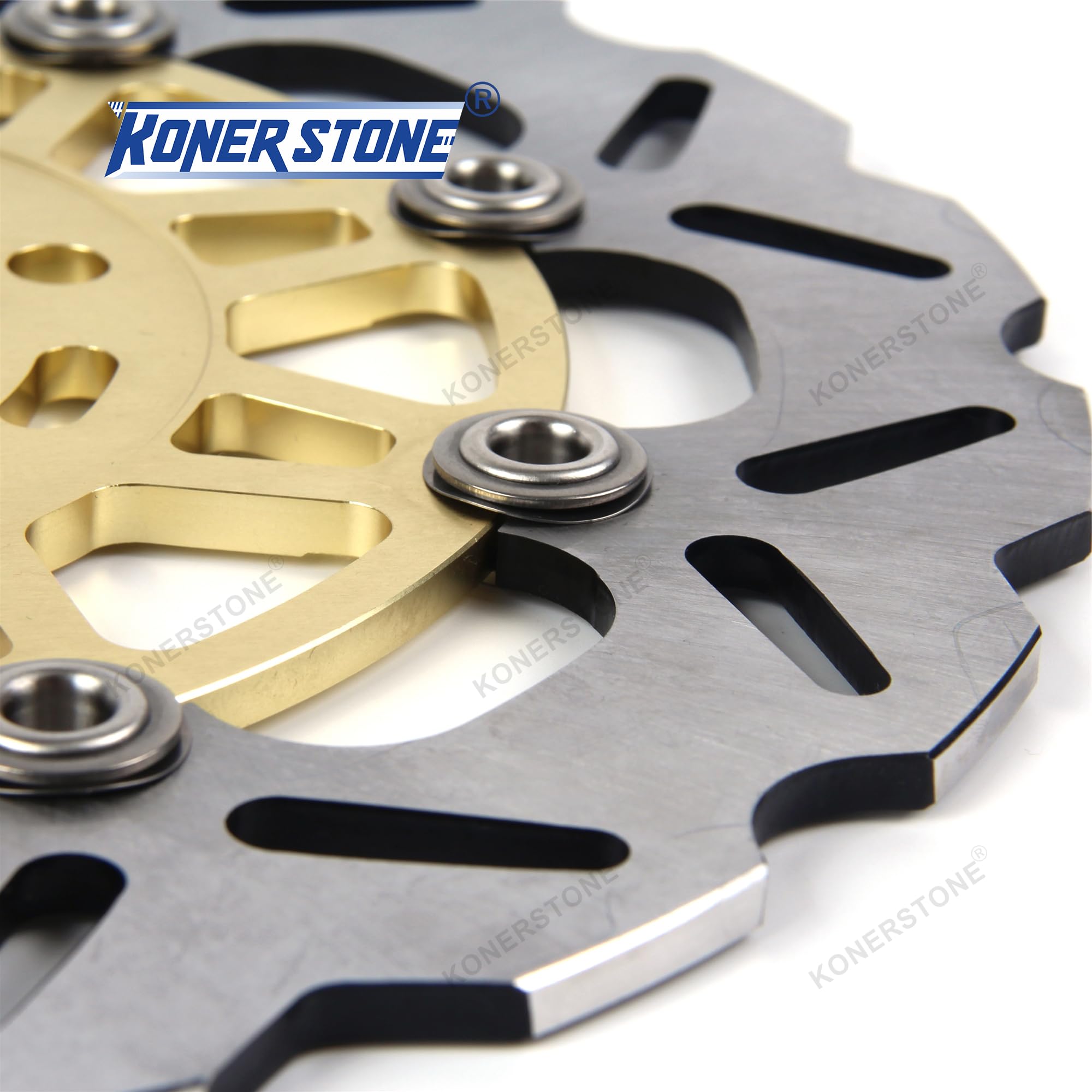 Dischi freno anteriori per Ninja ZX6R 05-16/ER-6F ER-6N 06-15/Versy-s 650 07-14/Z750 2007-2012/Z750R 2011-2012/VN650 Vulcan 650 S 2016-2019 Disco di ricambio.