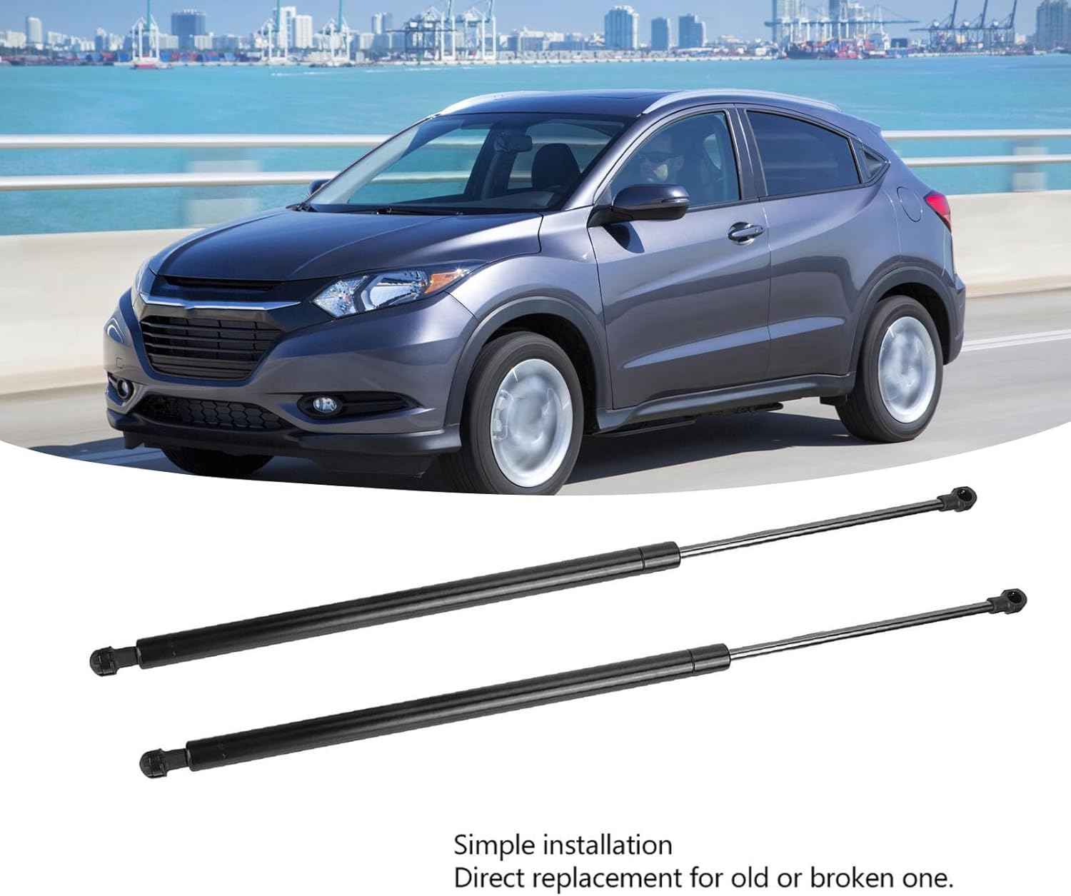 Rear Liftgate Struts, Car Tailgate Shock Struts Gas Springs 74820T7JH01 Fits for HR V 2016(2pcs)