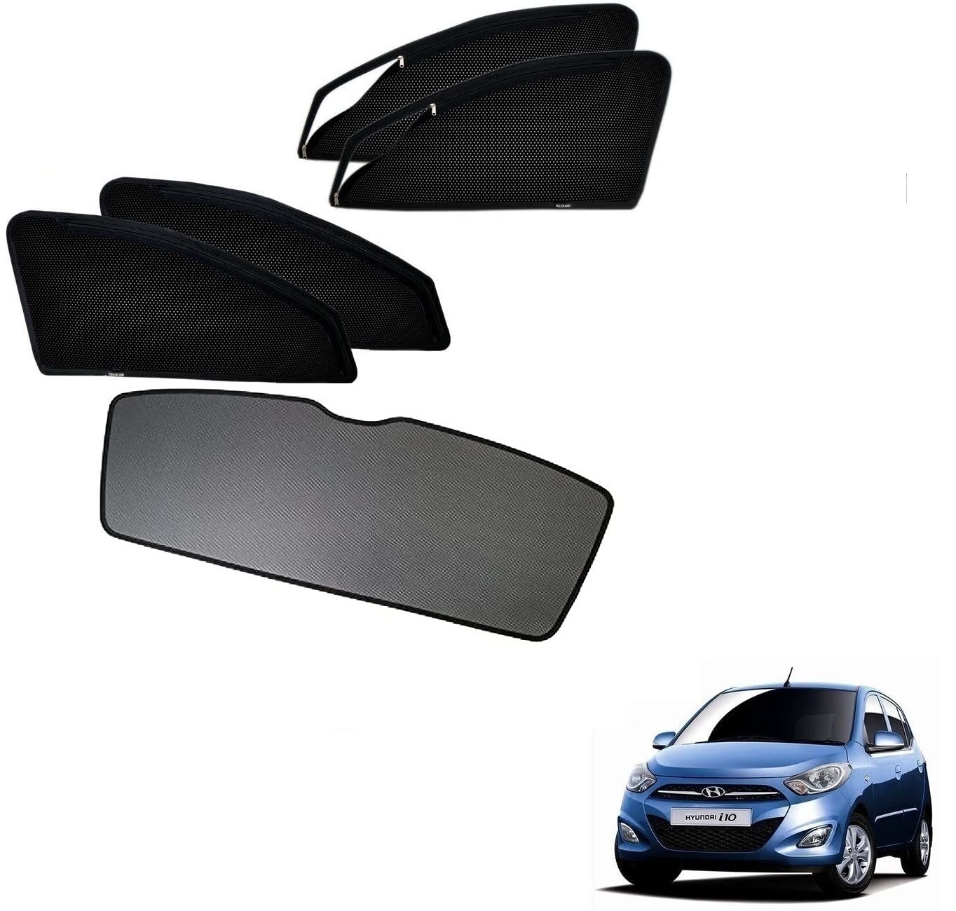 Kozdiko Car Side Window Curtains Zipper with Dicky Magnetic Sunshades Compatible for Hyundai i10-image-49