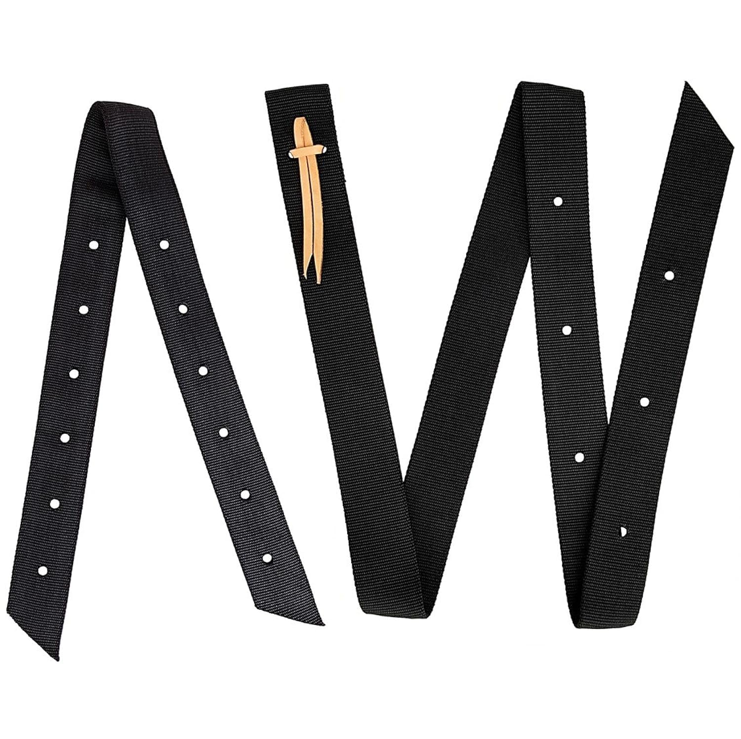 Hill Leather Company 2 Piece Black Nylon Cinch Strap and Off Billet Saddle Set Double Ply