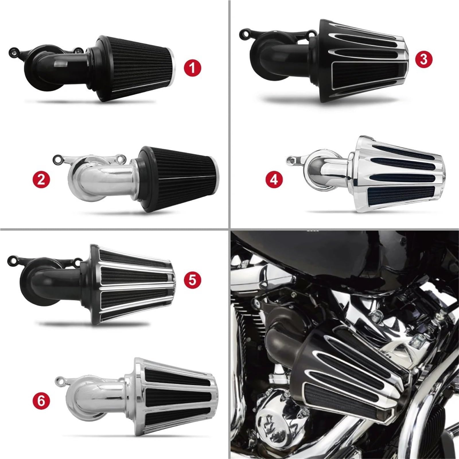 filtr oleju ze stopu filtr oleju do motocykli Do M8 Road King Street Electra Glide 2017-2022 Softail Slim 18-22 Filtry odpowietrzające filtr powietrza(6)