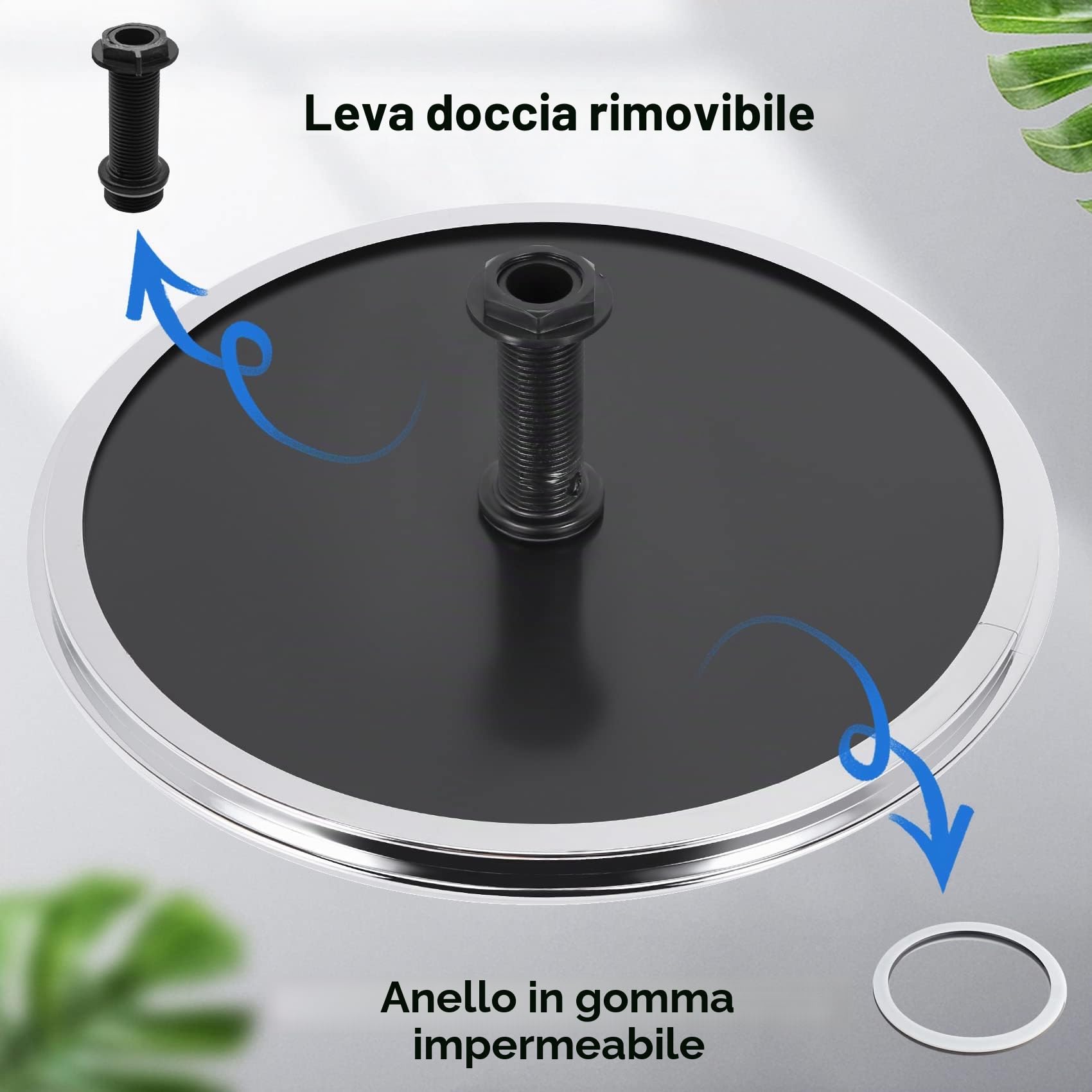 1 pezzo 25 cm plastica rotonda forma precipitazione alimentata doccia alta doccia tetto ugello cabina accessori