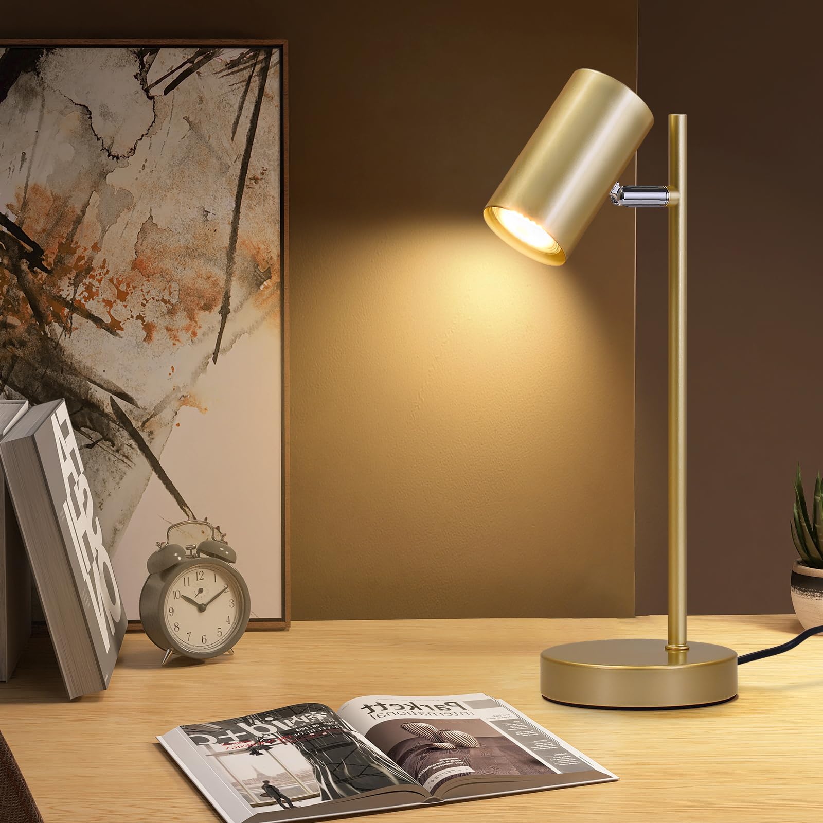 CBJKTX Lampada da comodino soggiorno lampada da tavolo oro - Lampada da
