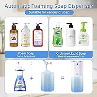 Vista 5 de Philorn Automatic Soap Dispenser Touchless, 13.5oz/400ml Foam Soap Dispenser with USB-C Charging, 4 Adjustable Foam Levels, Self-Cleaning Function