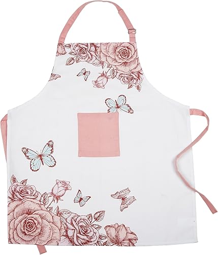 NAQSH Delantal de algodón con bolsillo, correa ajustable para el cuello y lazos largos, delantales de chef para hombres y mujeres, ideal para disponible en Yaxa El Salvador