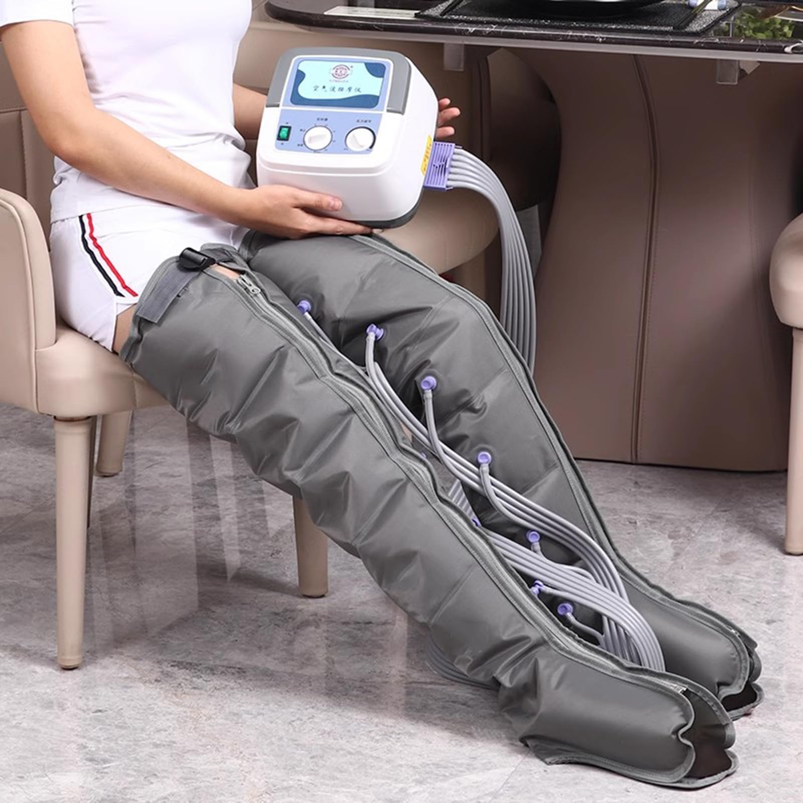 Massaggiatori elettrici per Piedi, Massaggio a Pressione con Compressione d'Aria a 6 cavità per Il rilassamento dei Muscoli