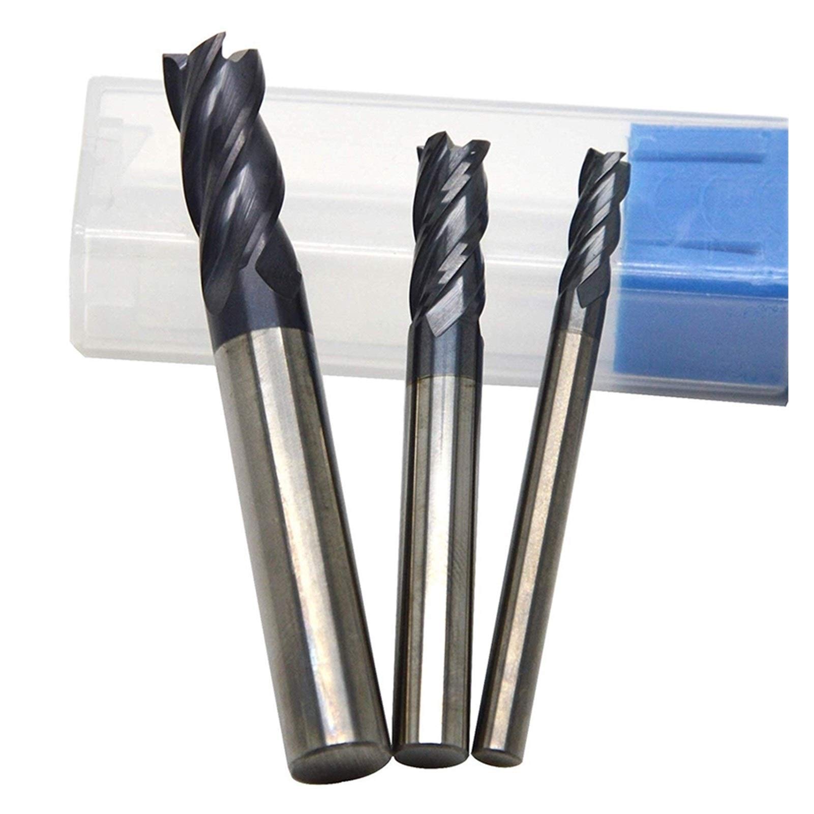 Punte per trapano manuale a torsione, 3 pezzi da 4 6 8 mm in carburo cementato a 4 taglienti per fresatura a spirale