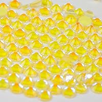 Vista 198 de Genie Crystal ss34 Red Glass Rhinestones 288 Pcs, 7.0 mm Big Light Siam Flatback Rhinestone, Diamond Cut Gems for Crafts, Face Mask, Makeup