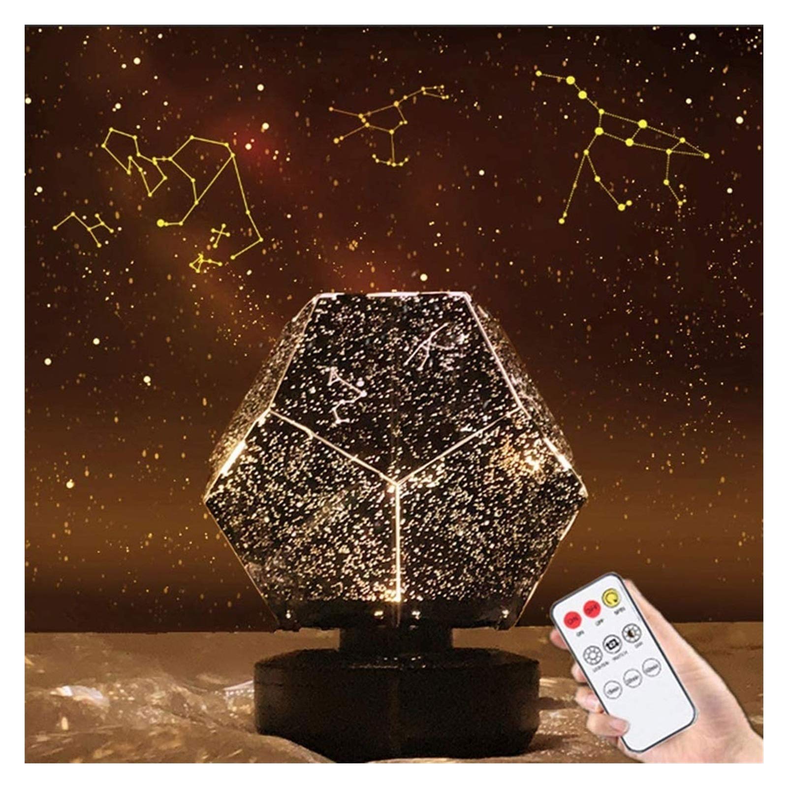 3 Color Night Light for Kids Rotating Star Night Lights for Boy Girl Moon Sky Projection Lamp Bedroom — view 5