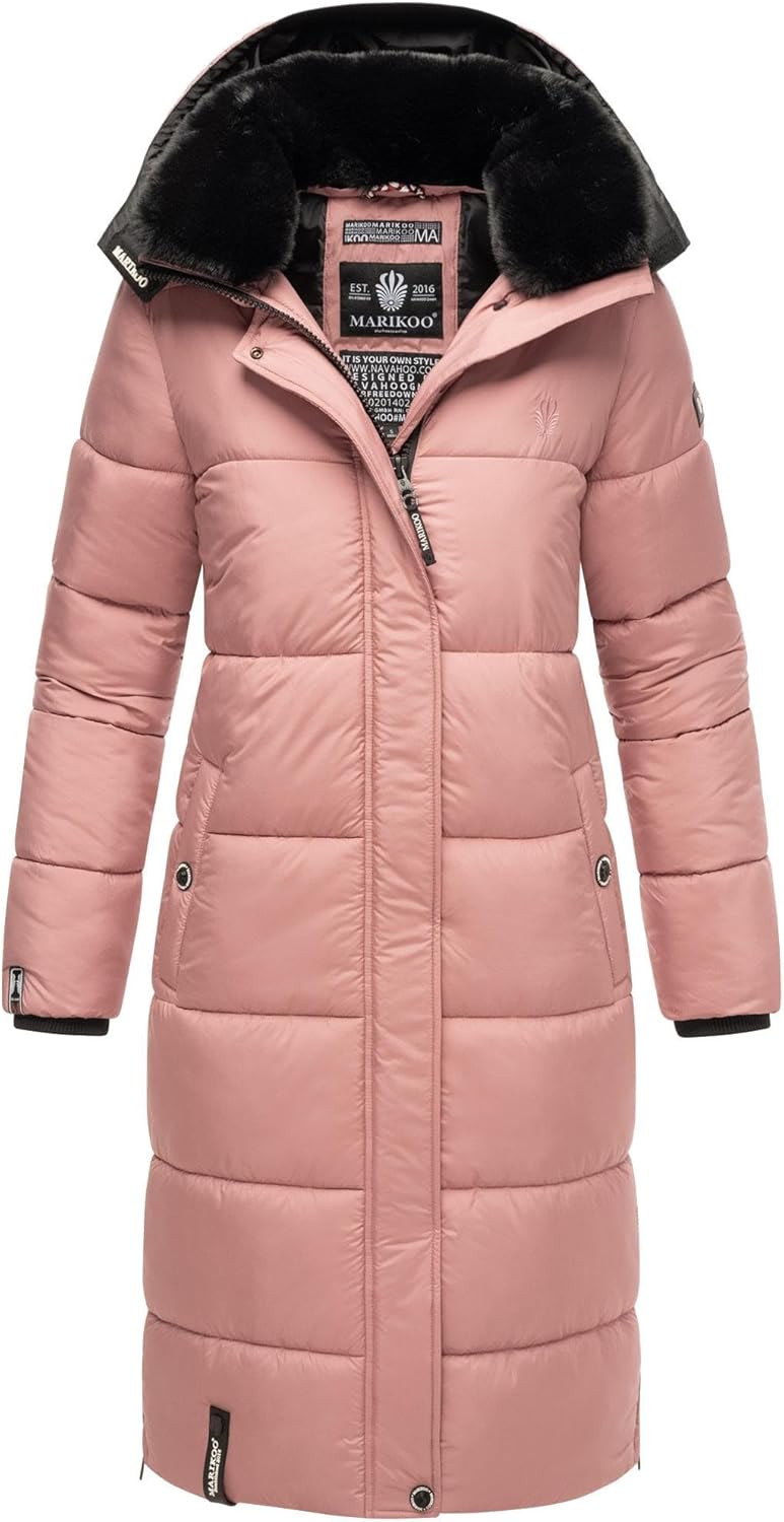 MARIKOO Gewatteerde winterjas voor dames, lang, B936, XXL