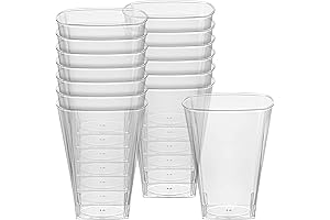 Kaya Clear Square Plastic Cups - 10 oz. Party Drinkware