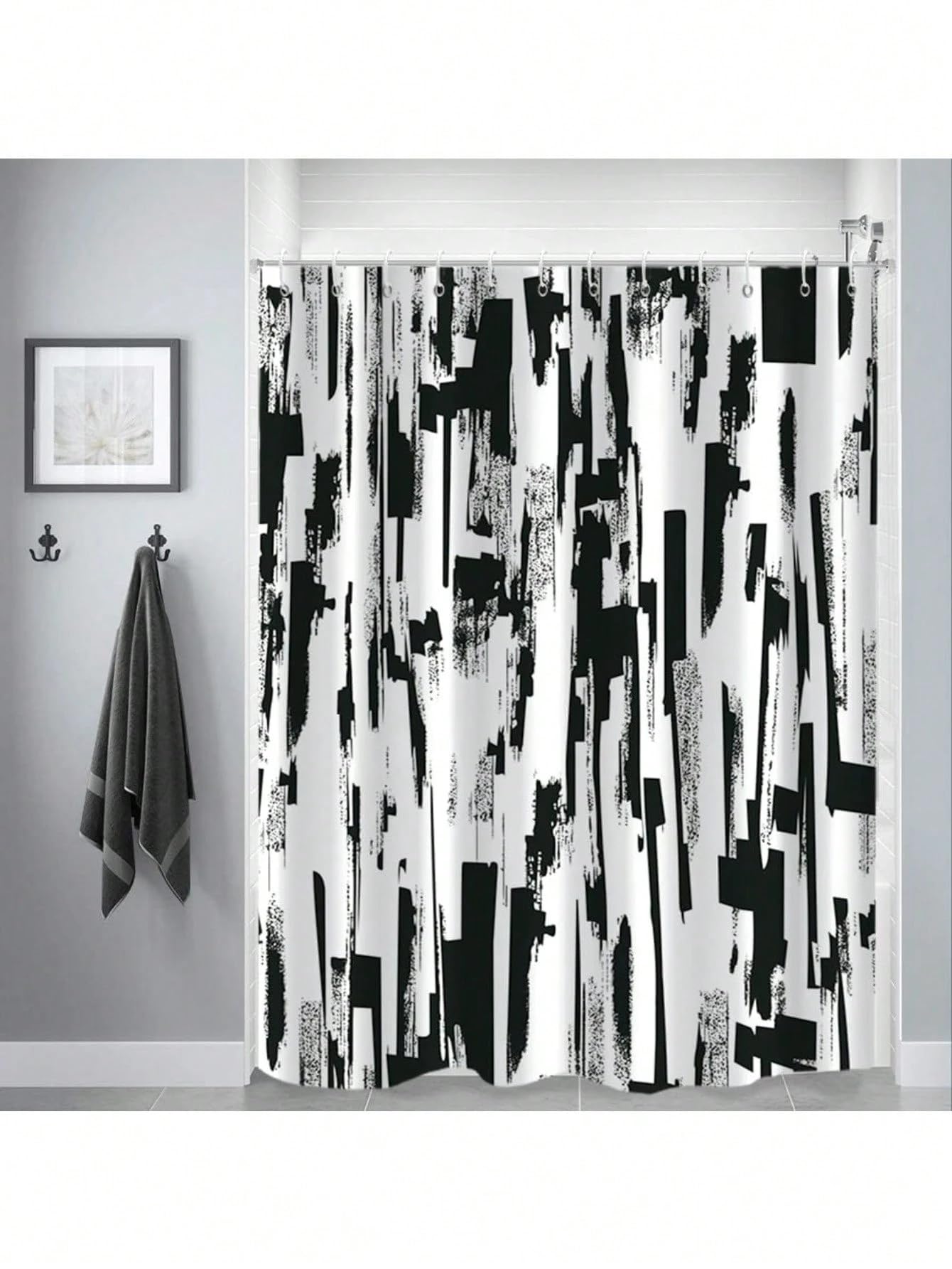 awitufhgp Abstract Modern Shower Curtain, Multi-Size, Ombre Art Painting Graffiti Machine Washable Waterproof, for Bathroom Decor(183x198cm/72x78in(WxH))