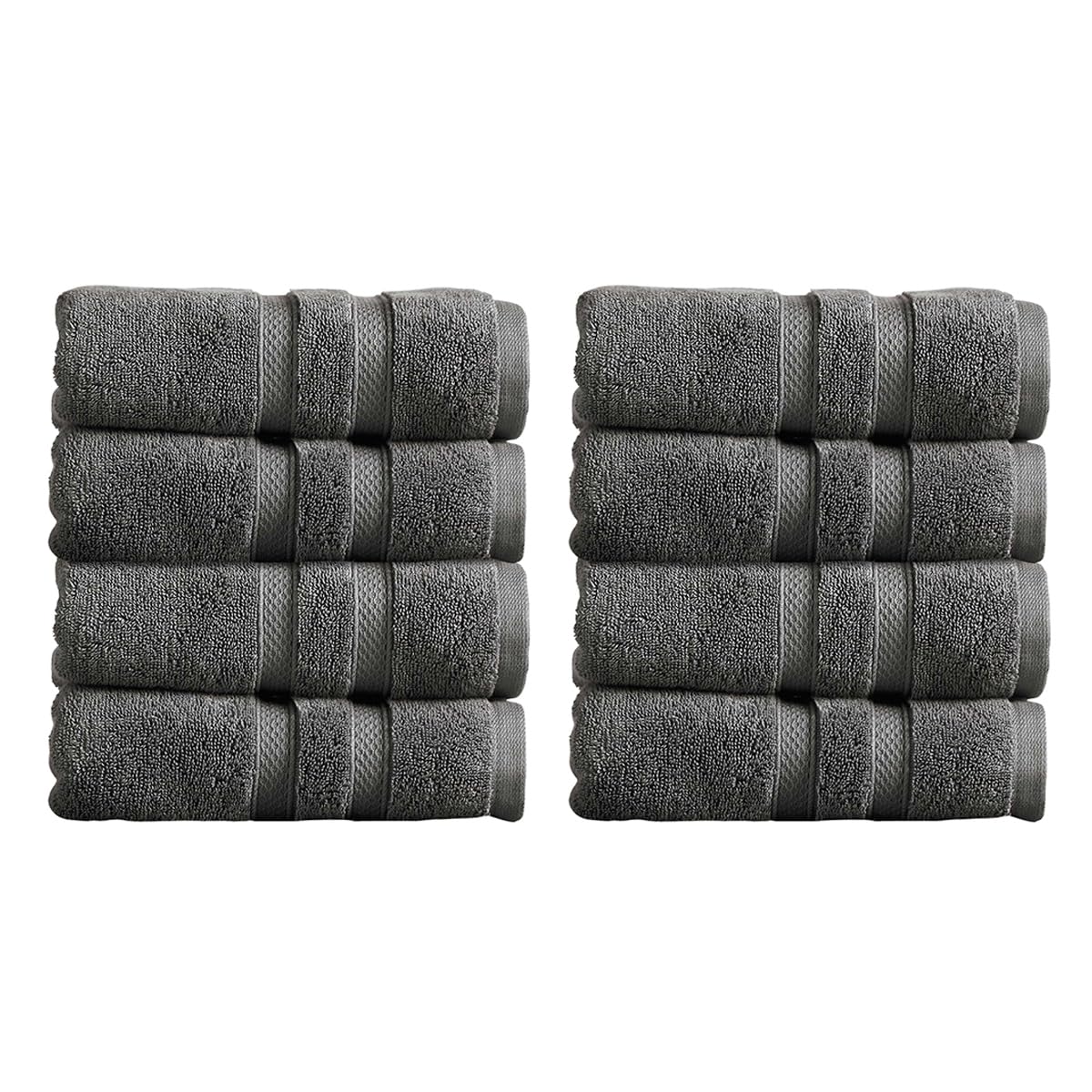 Christy Chroma Bath Towels | Set of 2 | Highly Absorbent Heavyweight 675GSM | Bold and Bright | Soft Velvety Smooth Bathroom Shower Towels | 100% Cotton | Sustainably Made | White — view 61