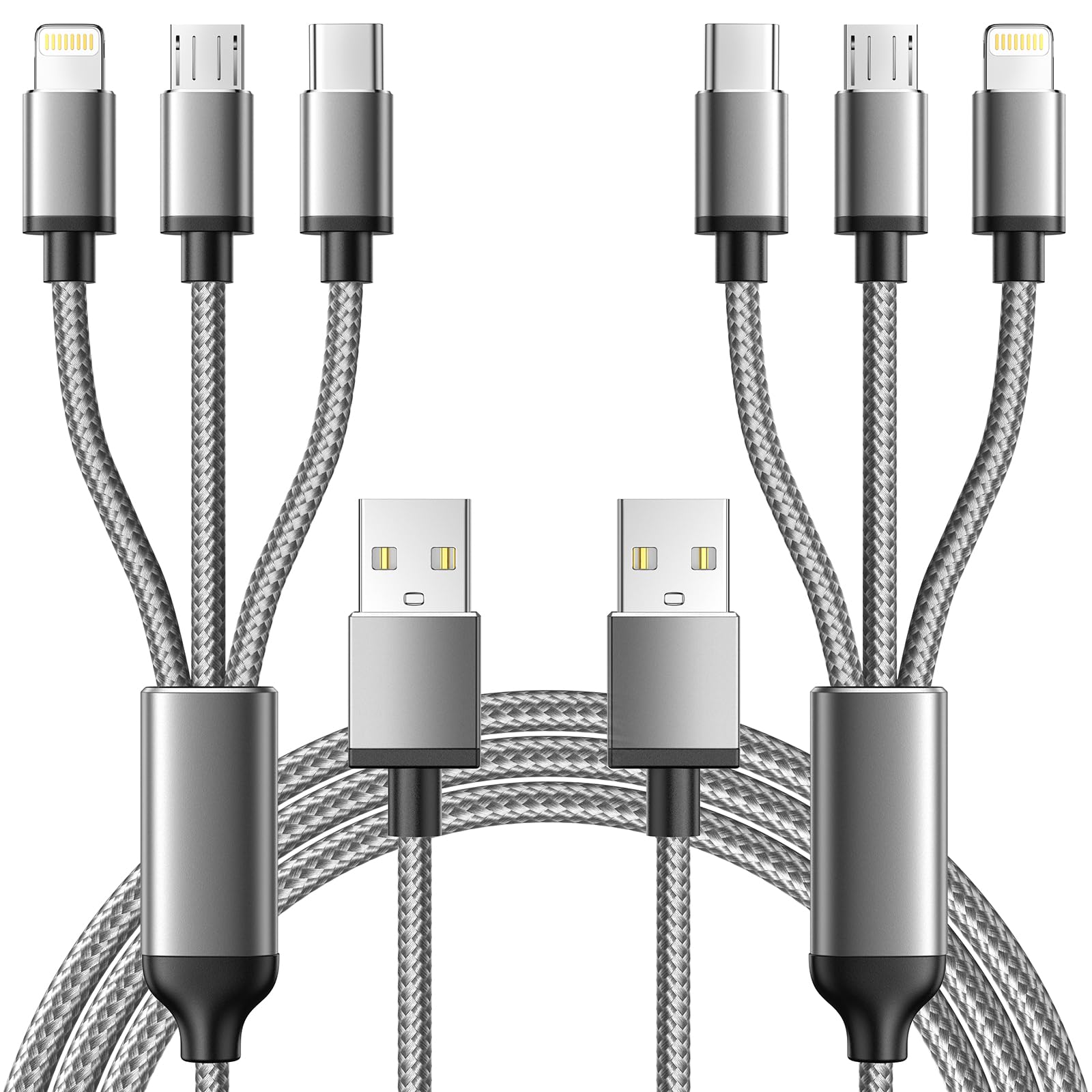 Amazon.co.jp: マルチ 充電ケーブル 3in1 Aioneus [1.2m 2本セット] 3