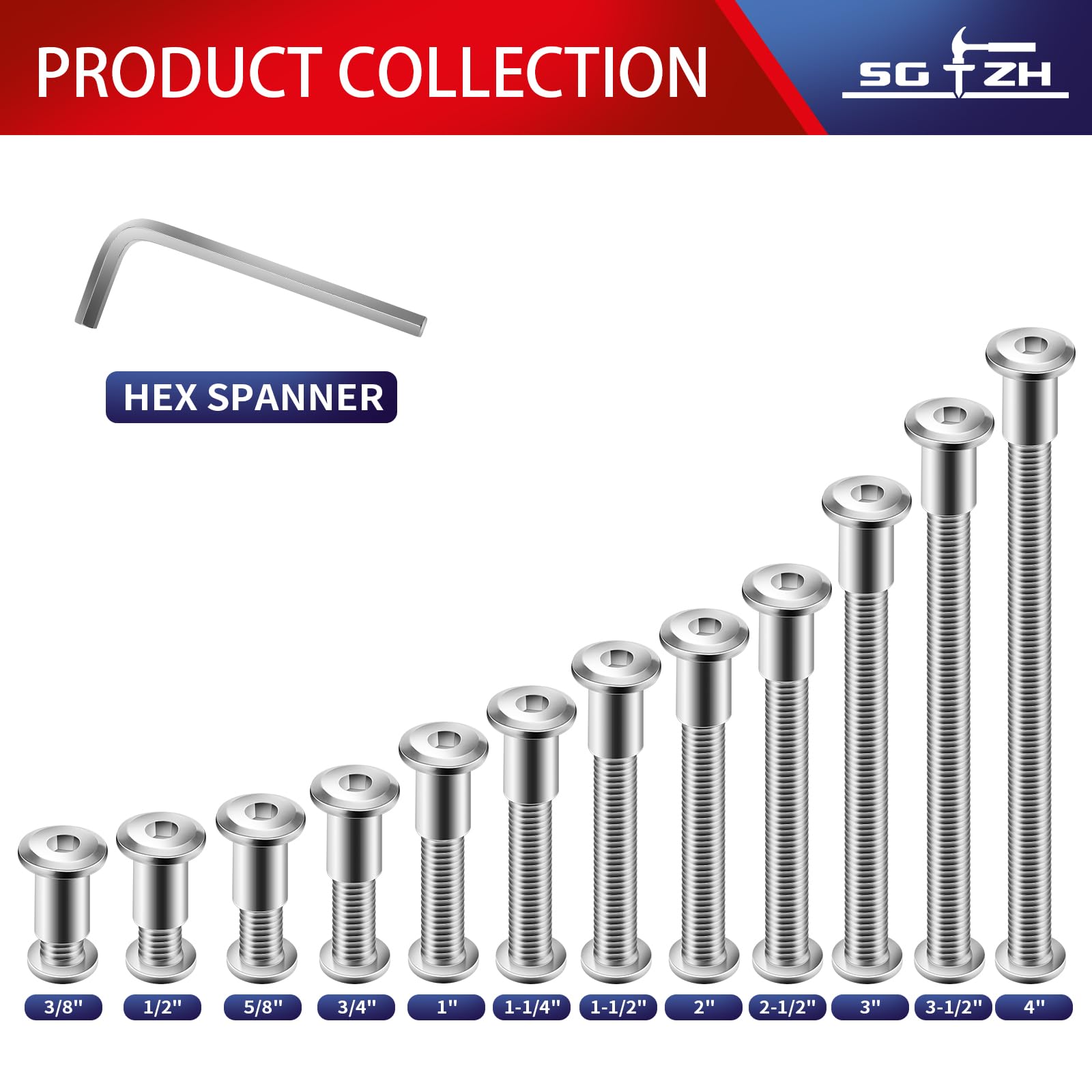 5/16-18 x 2 Stainless Steel Hex Bolts