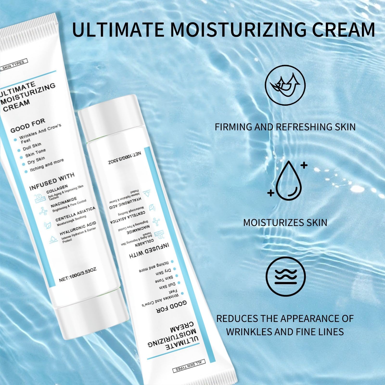 100g Youthful Formula Ultimate Moisturizing Cream,Cream Relieve Dry Skin,Moisturizing C/ream for Women,Face Moisturiser Anti Wrinkle,Face Care Moisturising C/ream for All Skin Types - Image 3