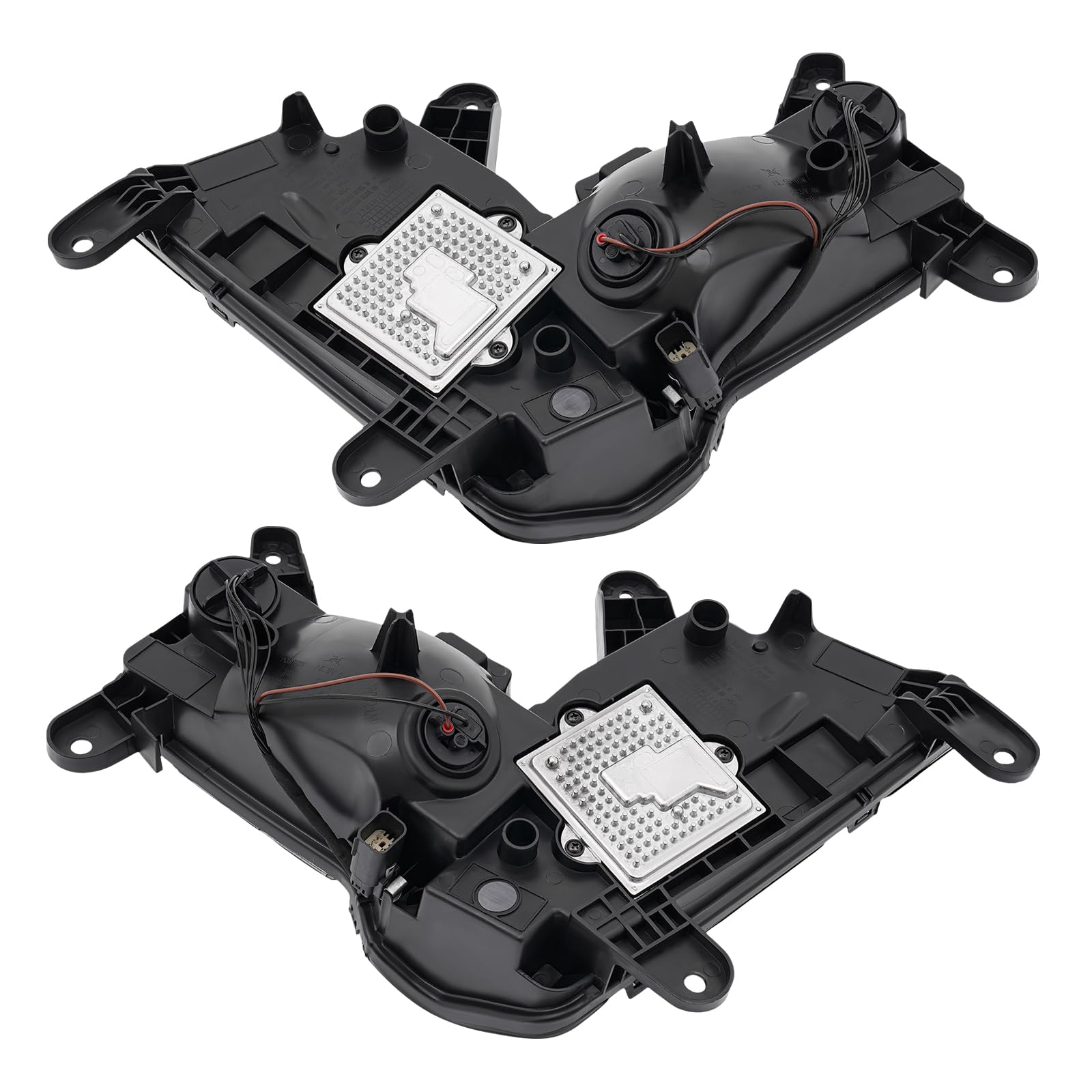 YIYIBYUS Front Fog Lamps Lights Assembly for 2015-2020 Cadillac Escalade/ESV LED Fog Light Lamp Black Housing Replacement OE:84575579, 8457558 w/o Crash Brake (Left Driver Right Passenger Side)