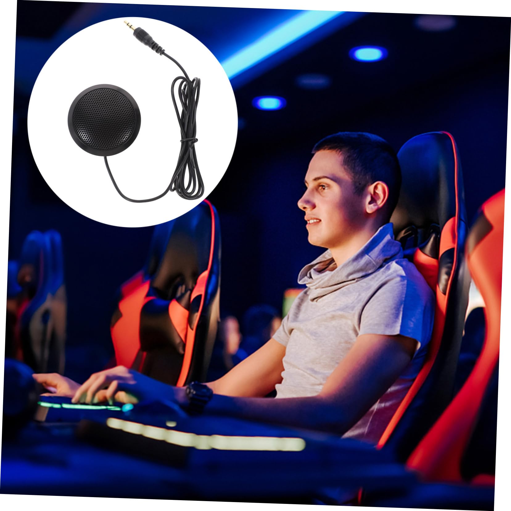 Tofficu Omnidirectional Conference Microphone for Online Meetings Noise Reduction USB Connectivity Compact Design for Voice Chat Streaming Karaoke and Recording