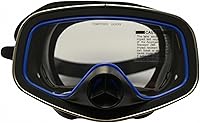 Scuba Choice Classic One-Window Free Dive Purged Mask - Black Tempered Glass, Silicone Skirt, Wide View for Scuba Snorkeling
