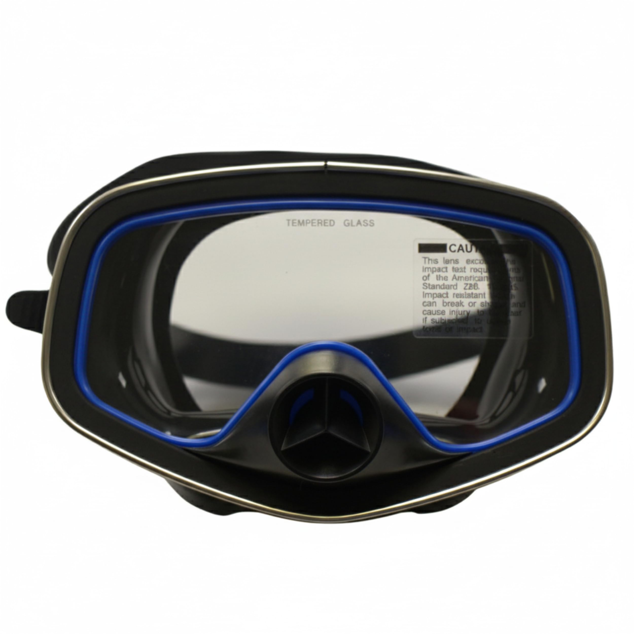 Scuba Choice Scuba Diving Classic Free Dive One-Window Silicone Purged Mask, Black β Tempered Glass Lenses, Adjustable Strap, Durable Silicone Skirt for Comfort and Clear Vision