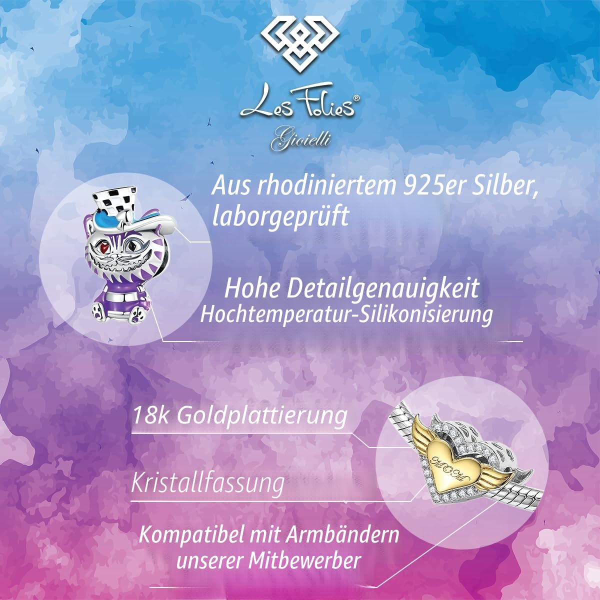 Charm Vespa 50 Special Moto aus 925er Silber - Les Folies für Pandora, Sterling-Silber, Zirkonia