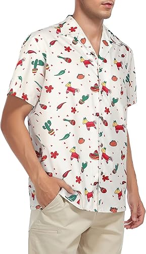 Miniatura 5 de American Trends Camisa hawaiana para hombre, camisas casuales de playa con botones, camisas tropicales de manga corta para hombre
