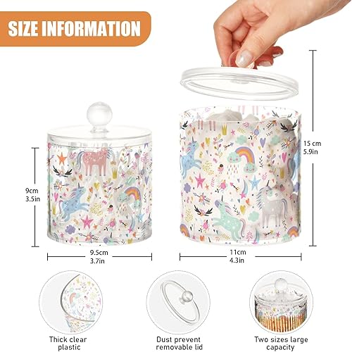 Miniatura 3 de Unicorns Jars with Lids Storage Jars Bathroom Canisters Laundry Pods Container Cotton Ball Holder for Dorm Room Essentials for College Students Girls