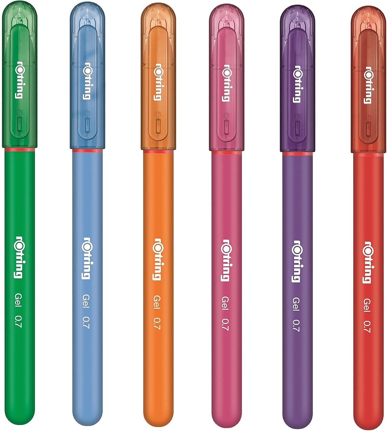 rOtring Gel Rollerball Pens Medium Point 0.7mm Rubber Grip Pack