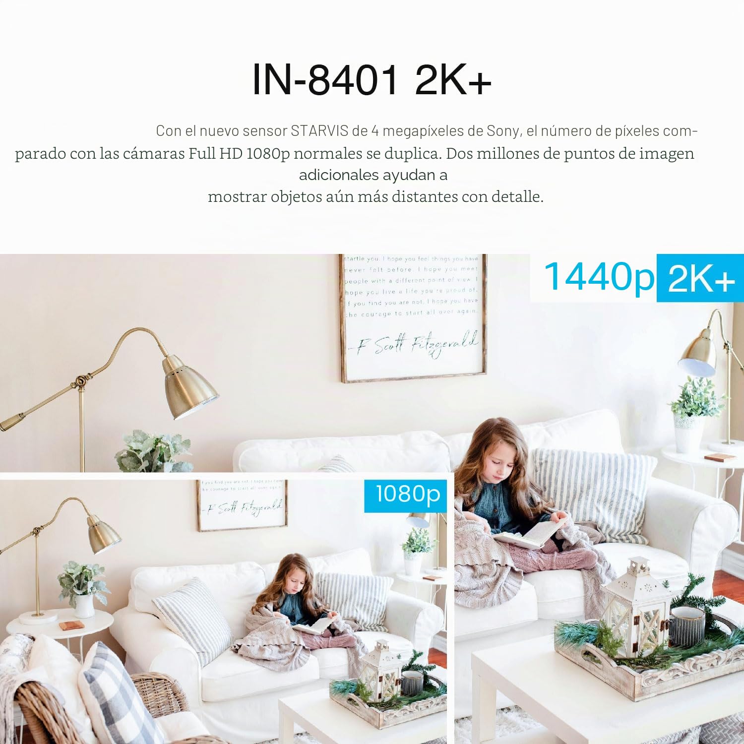 INSTAR IN-8401 2K+ Blanco - Cámara de vigilancia LAN/WLAN con IA (AI) - Cámara IP - WPA3 - WiFi de 2,4 y 5 GHz - Audio - PIR - Visión Nocturna - Leds Invisibles de 940 NM - HomeKit - MQTT