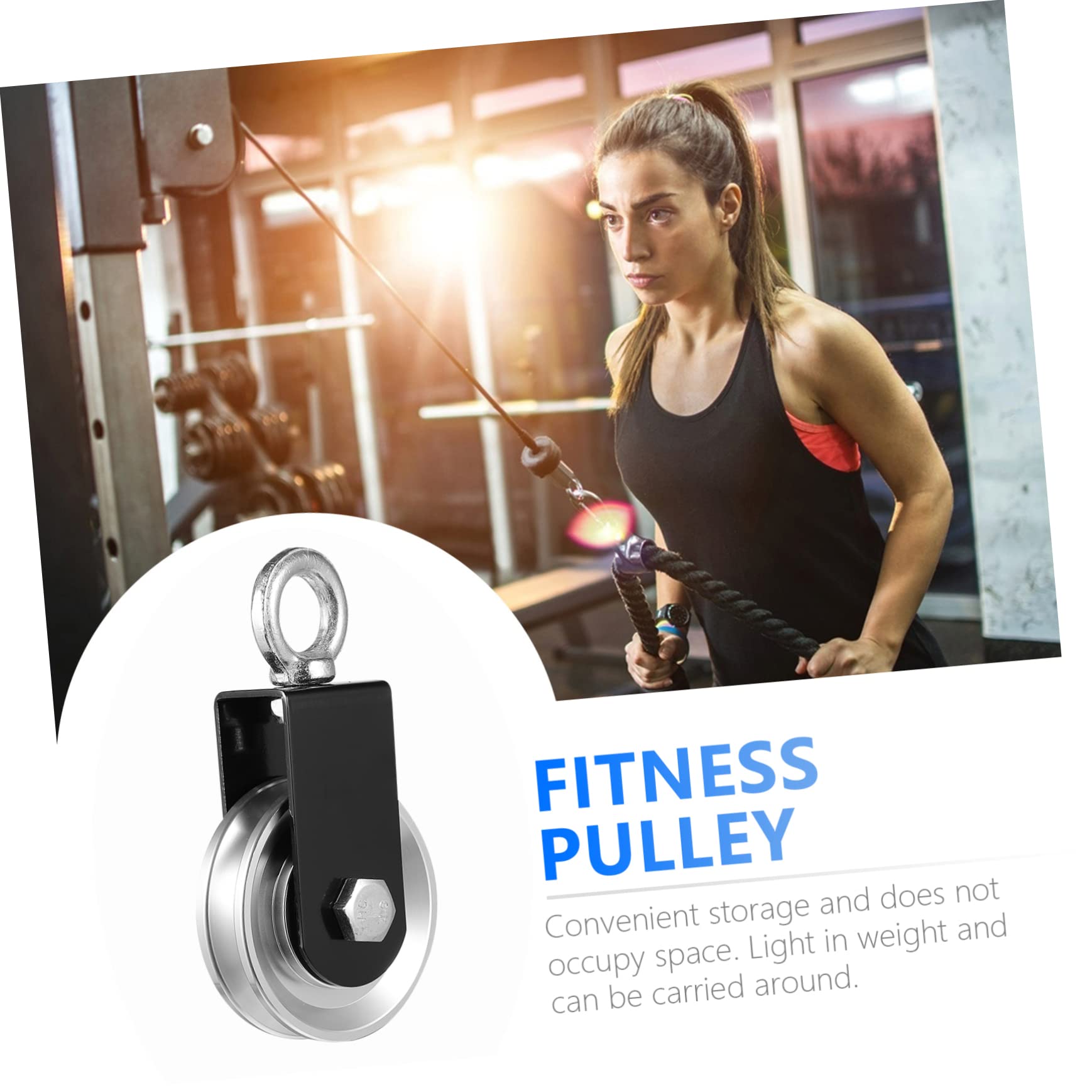 Poulie De Gym Pivotante 180° – Acier Robuste, Compatible Trous 18-26 Mm, Pour Câble, Low/high Row, Pectoraux, Anti-torsion, Gain De Place