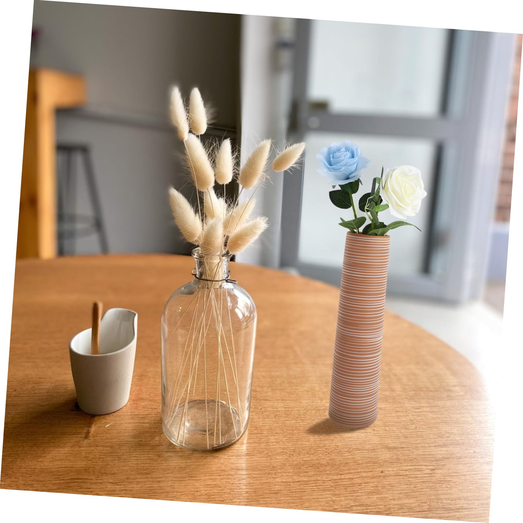 Cabilock Vaso in Ceramica per Fiori, Vaso Idroponico Decorativo, Stile Moderno Creativo, per Composizioni Floreali, Decorazione Casa e Balcone