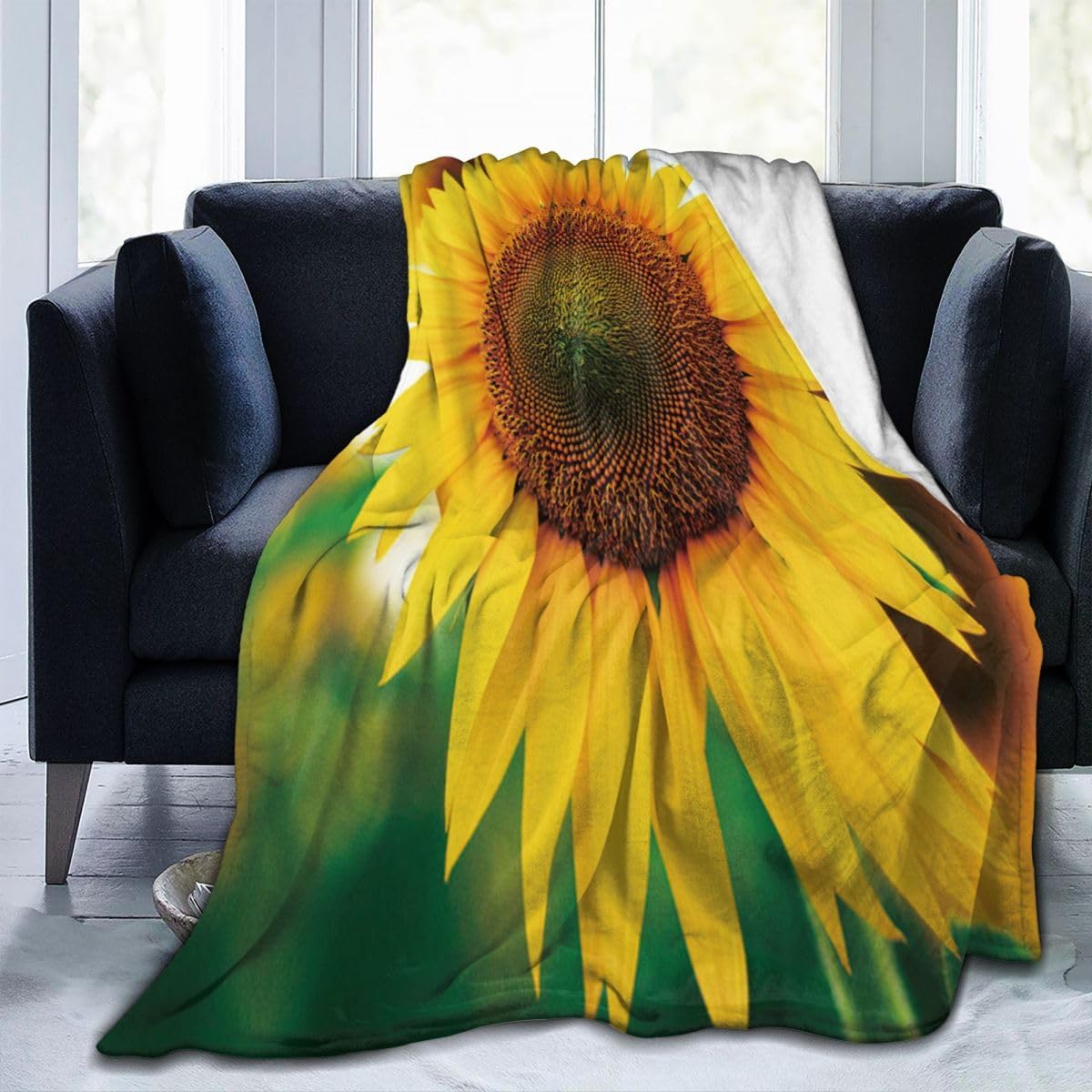Vintage Sunflowers Blanket Soft and Warm Decorative Throw Blankets for Home Decor Tapestry Bed,40"X50" Style08