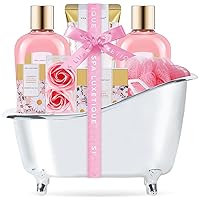 Vista 1 de Regalos de cuidado personal para mujeres, Spa Luxetique Juego de regalo de baño y cuerpo, 8 cestas de regalo de margaritas para mujeres con baño