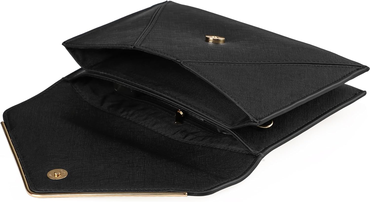 DEXMAY Evening Clutch Handbag for Women Elegant Saffiano PU Leather Envelope Handheld Purse Formal Foldover Dressy Bag - Image 7