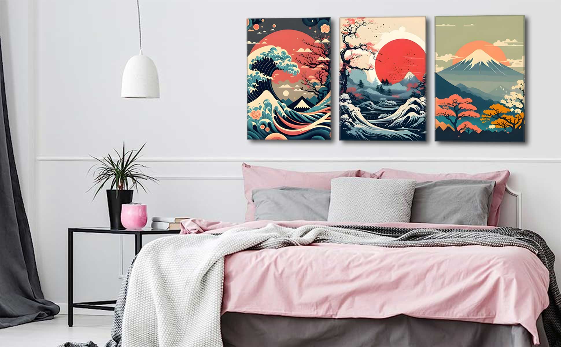 Amazon.com: 3Pcs Japanese Wall Art Asian Nature Landscape Posters