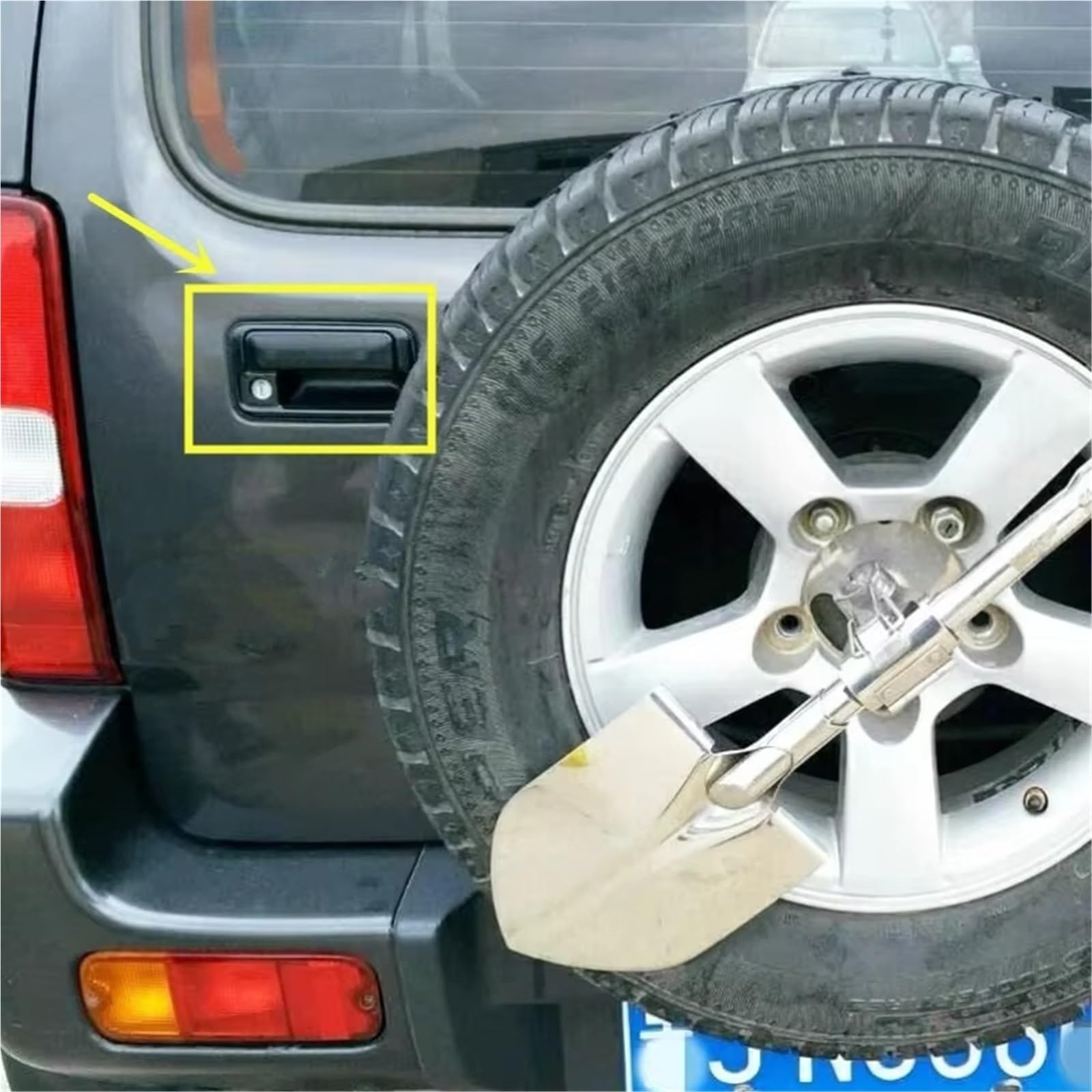 Tiradores Exteriores Coche para Suzuki para Jimny 2002-2017 82850-81A12 Manija Puerta Trasera Manilla Exterior Coche(Plastic)