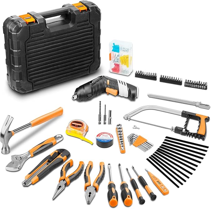 Accloo Tools Set Box 139 Pieces with Rechargeable Electric Screwdriver
