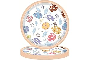 Holiday Easter Decor Paper Plates, 7 inches, 50 Pack