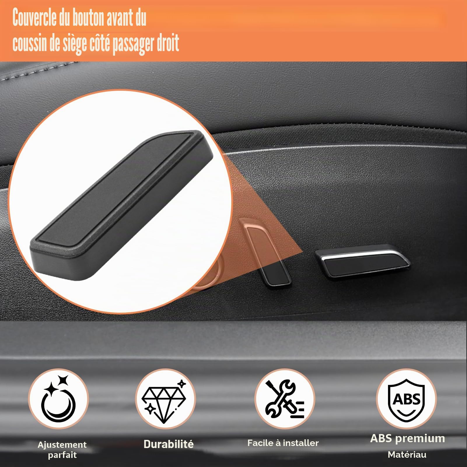 TTCR-II Compatible avec Bouton Réglage Siège Tesla Model 3/Y 2021-2024 | 1098842-01-D Côté Passager Bouton Suivant Remplacement, pour Tesla Model 3/Y Bouton Coussin Siège Côté - Droit