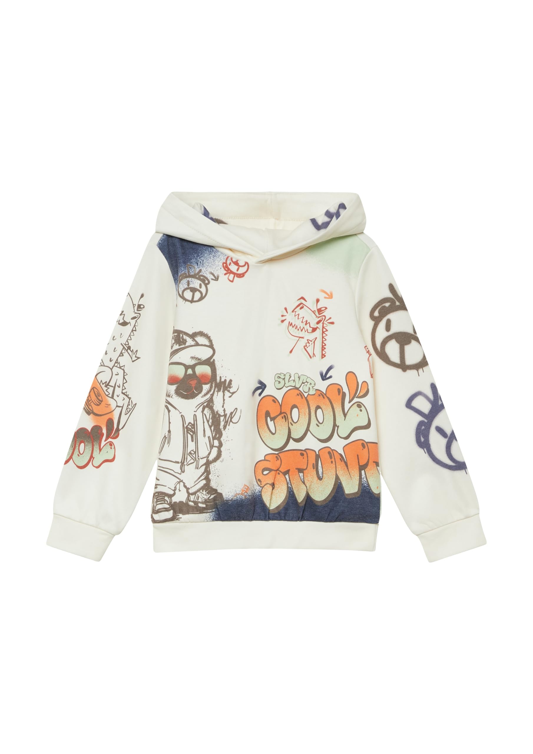 s.Oliver Hoodie mit All-Over-Print im Graffiti-Stil