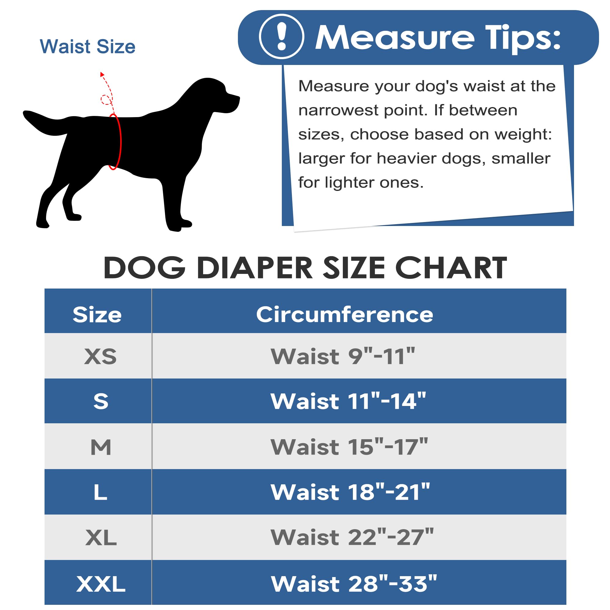 Paquete de 5 pañales reutilizables para perros machos, lavables para perros machos grandes, alta absorción, para cachorros y perros, talla L