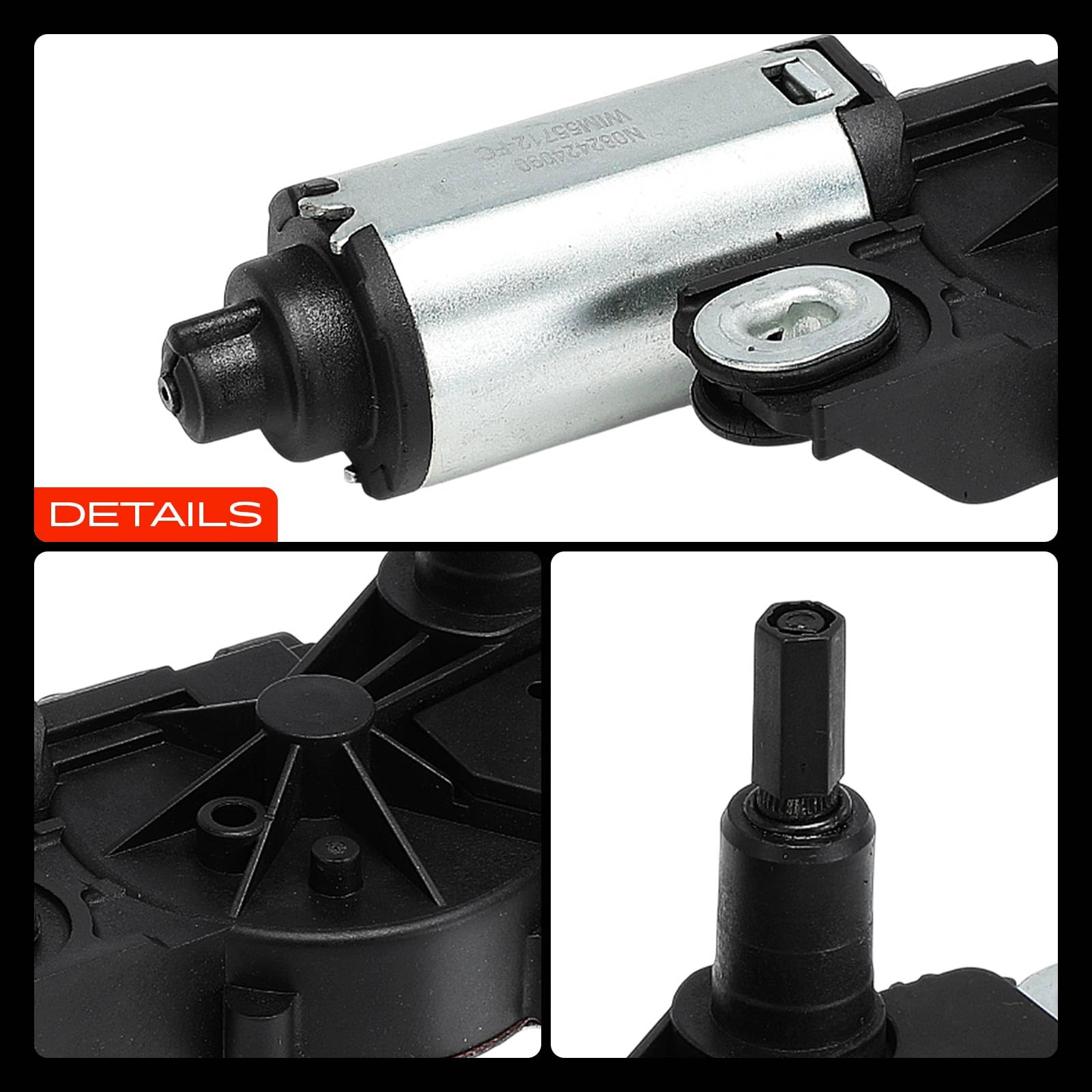 Frankberg Motor del limpiaparabrisas trasero 4 Polos trasero 2K0955712B | Compatible con: C.a.d.d.y III MPV 2CB 2CJ 2KB 2KJ ,C.a.d.d.y III Furgoneta/MPV 2CA 2CH 2KA 2KH
