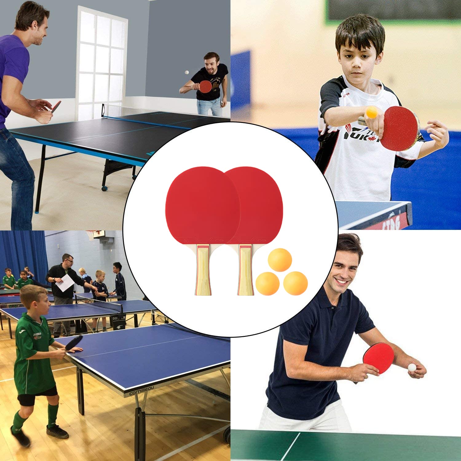 Raquettes de ping pong avec balles 2pcs. MEGA CREATIVE