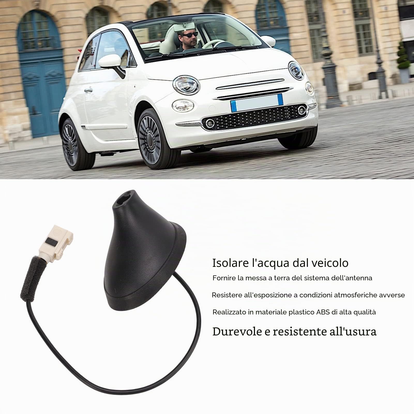 Supporto Antenna per Tetto Auto, Montaggio Facile e Resistente alla Pioggia Base Antenna Veicoli Piccoli per Uso Urbano e Viaggi Lunghi