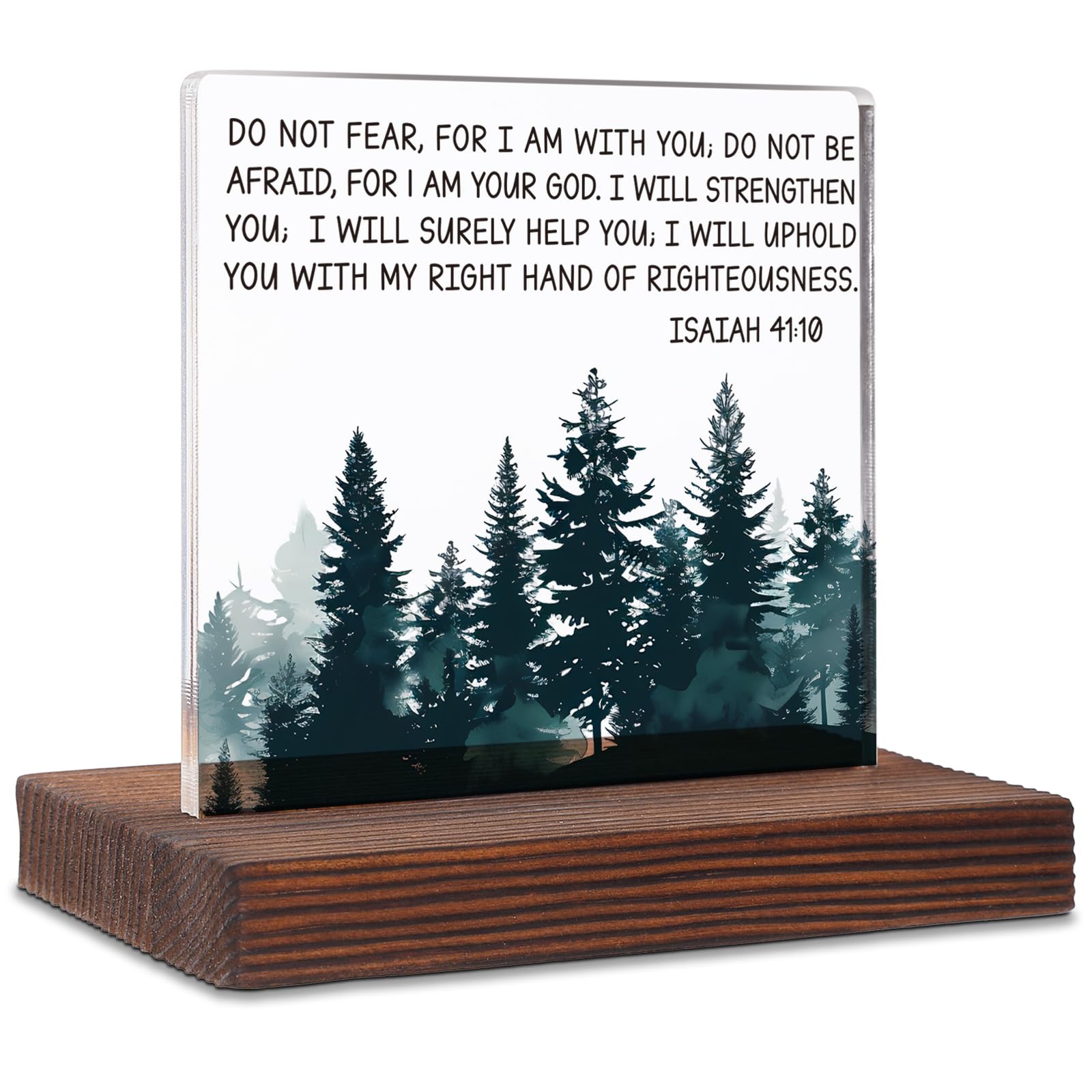Do Not Fear for I am With You Growth Mental Health Office Decor Teen Boy Room Decor Scripture Shower Bible Verse Isaiah 41:10 Nursery bible verse, Decorative Signs Plaques SOK86