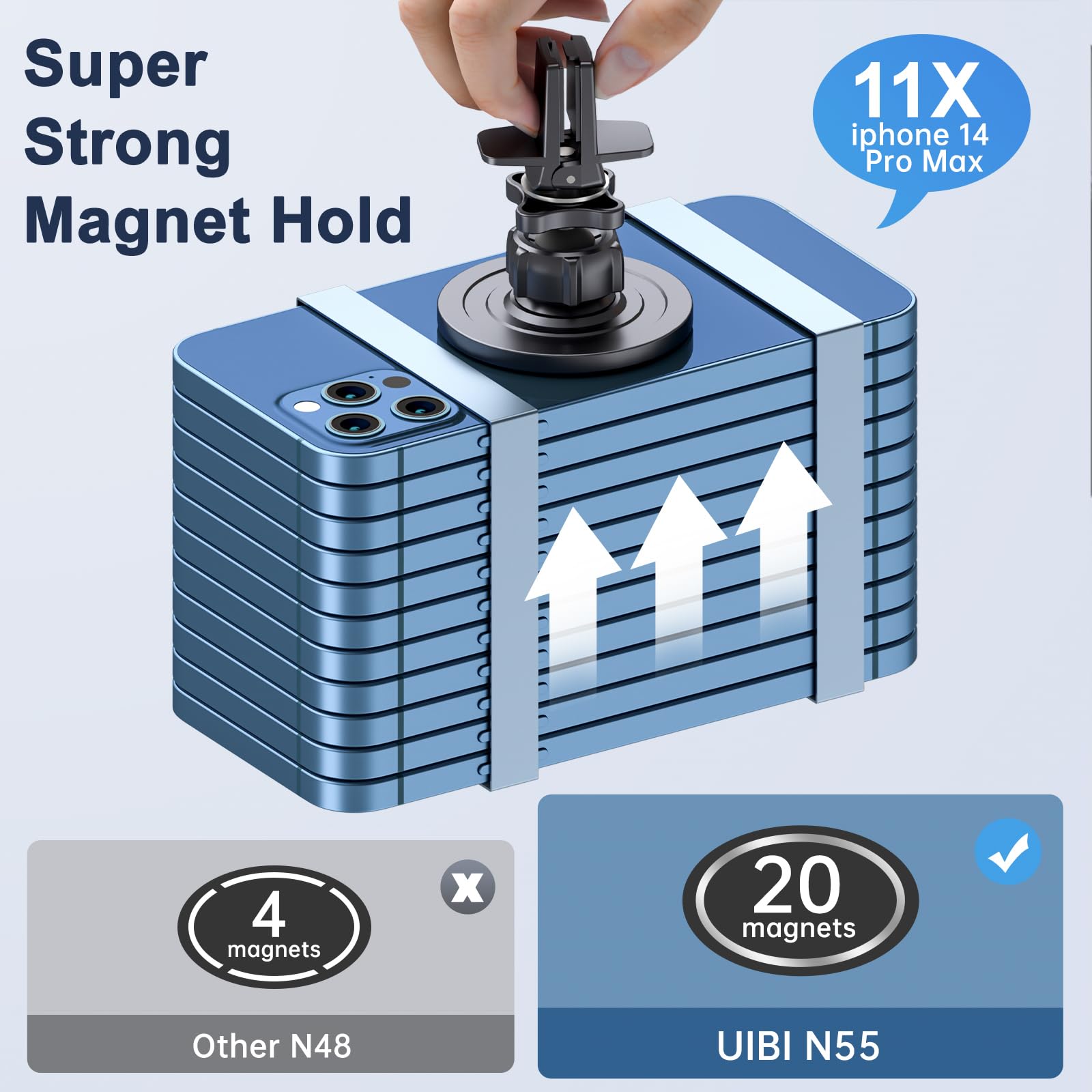 KAQNTUD Supporto Magnetico Da Parete Per Telefono – Adesivo Forte, Piastre Metalliche Incluse, Per Tablet E Smartphone