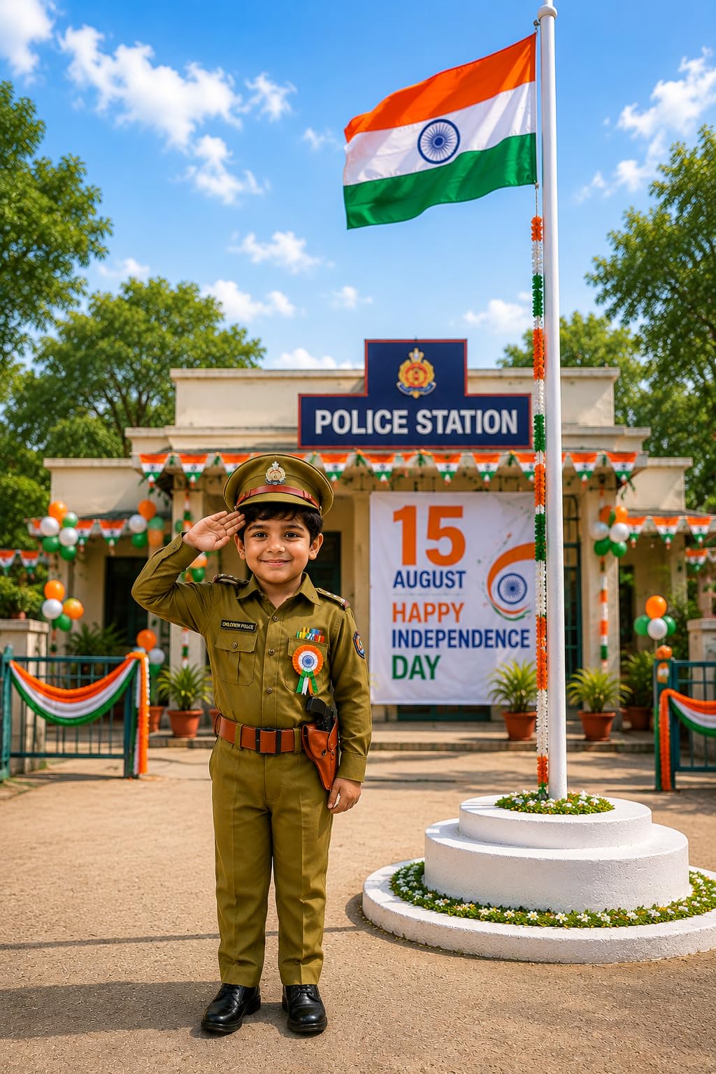 Rudra Fancy Dress Army Costumes for kids police costume & BSF csotumes subhash chandra bose costumes fancy dress costumes for age group 3 to 12 yrs,fabric 3